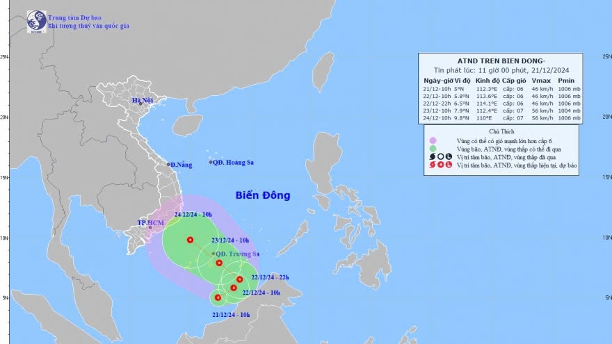 The tropical depression forming in the East Sea in December is unusual, as late-year formations are less common.
