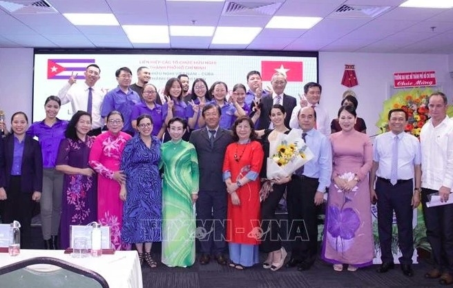 Participants of the get-together in a group photo