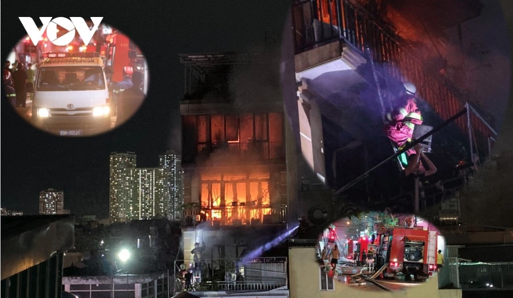 Four people from the same family die in a tragic fire occurring in a six-story building in Hanoi in mid-June. The police dispatch 12 fire trucks along with more than 100 officers from various districts to the scene to extinguish the fire.