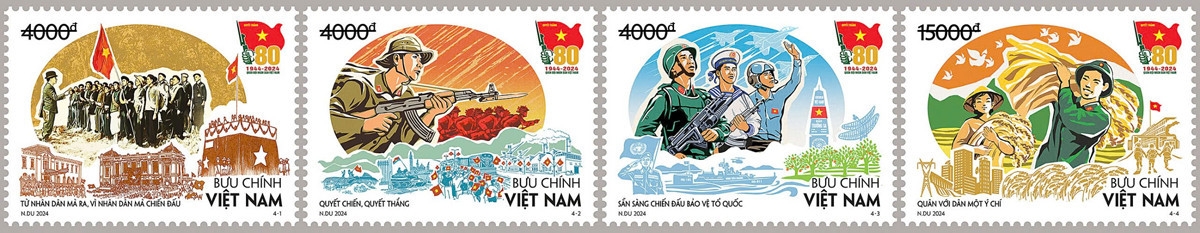 A stamp collection marking 80 years of Vietnam People’s Army is released.