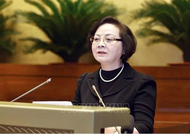 Minister of Home Affairs Pham Thi Thanh Tra