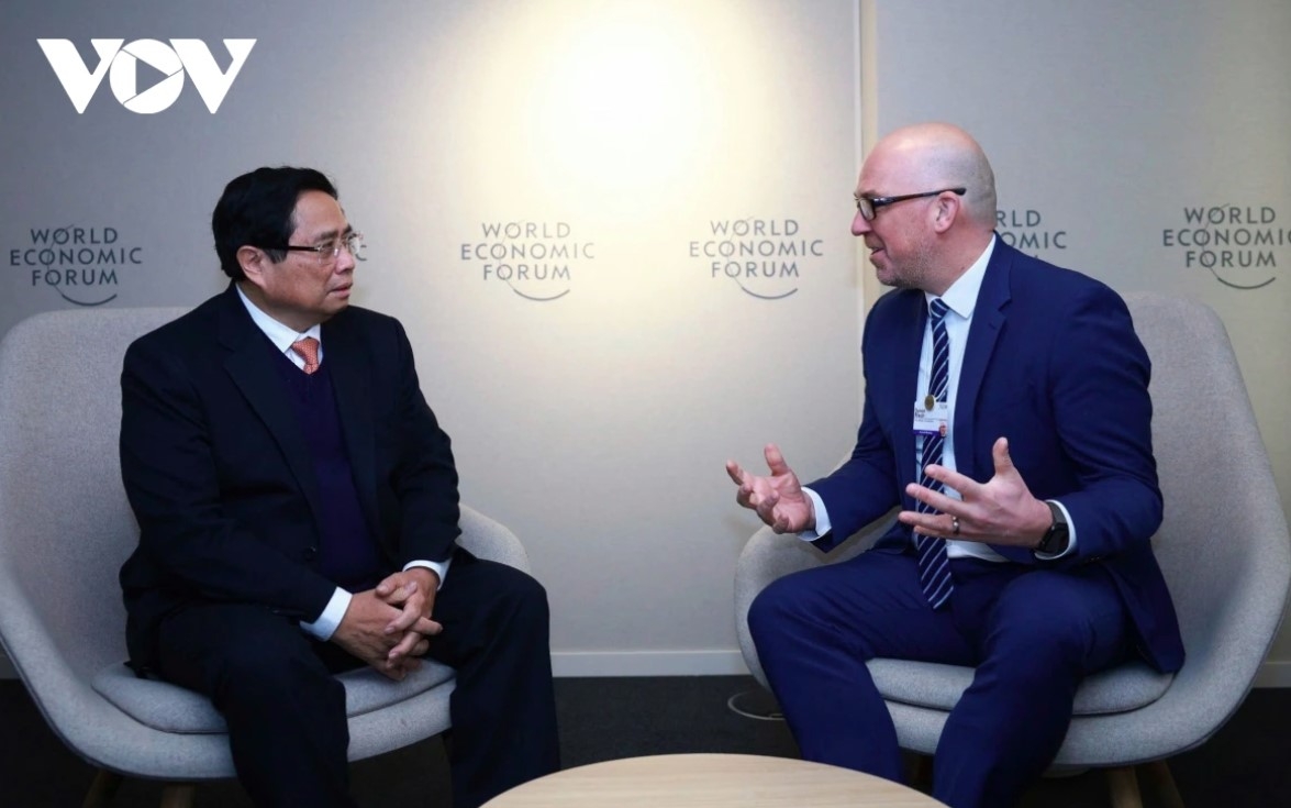 He holds a meeting with his Liechtenstein counterpart Daniel Risch on the sidelines of the 55th Annual Meeting of the WEF 
