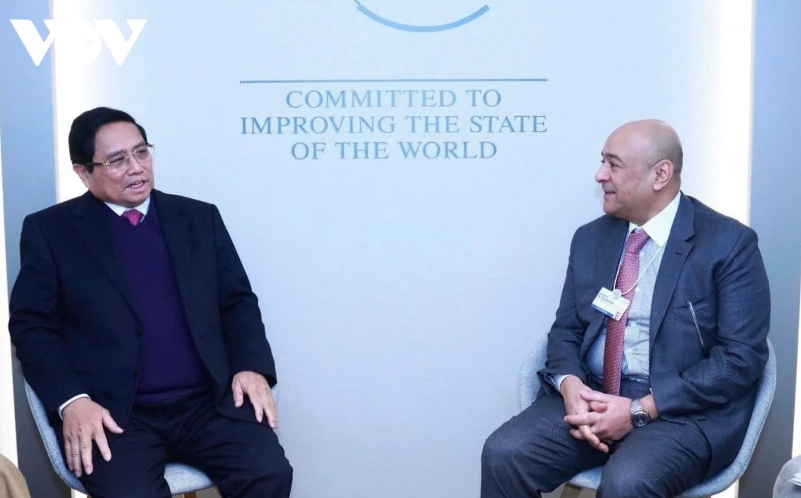 The Government leader receives Secretary-General of the Gulf Cooperation Council (GCC) Jasem Mohamed Albudaiwi on the sidelines of the WEF Davos 2025 on January 21