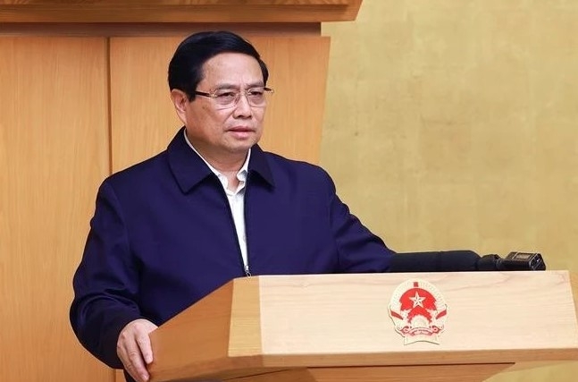 Prime Minister Pham Minh Chinh addresses the session on January 7. (Photo: VNA)