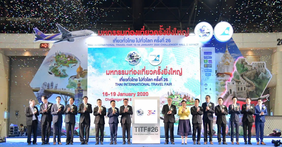 Delegates pose for a group photo at Thailand International Travel Fair 2025 in Bangkok. (Photo: organisers)