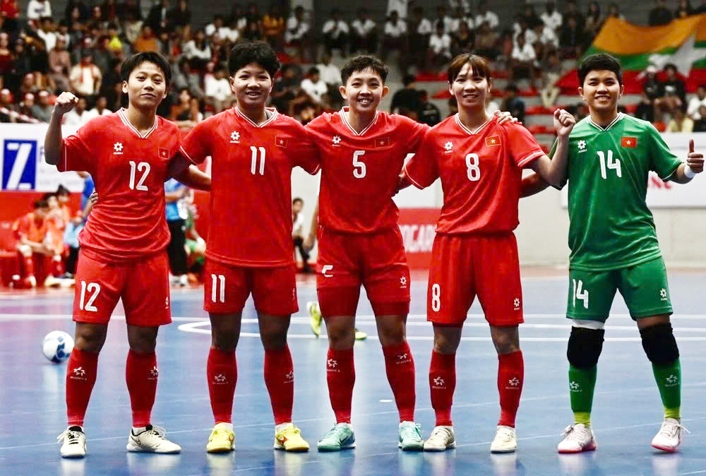 Vietnam have secured a spot in the 2025 AFC Women’s Futsal Cup finals after their resounding 21-0 victory over Macau (China) in a Women’s Futsal Asian Cup Qualifier on January 17. (Photo: AFC)