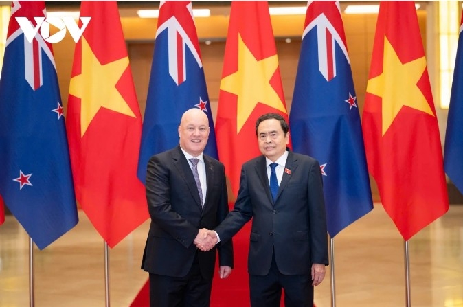 NA Chairman Tran Thanh Man welcomes New Zealand Prime Minister Christopher Luxon