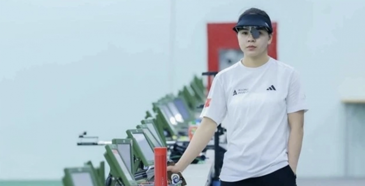 Triinh Thu Vinh is one of 15 Vietnamese athletes at the Asian Rifle/Pistol Cup 2025. (Photo: laodong.vn)