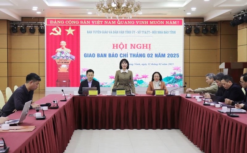 At the Quang Ninh authorities' press conference, where information on the upcoming spring meeting and the conference is unveiled. (Photo: baoquangninh.vn)
