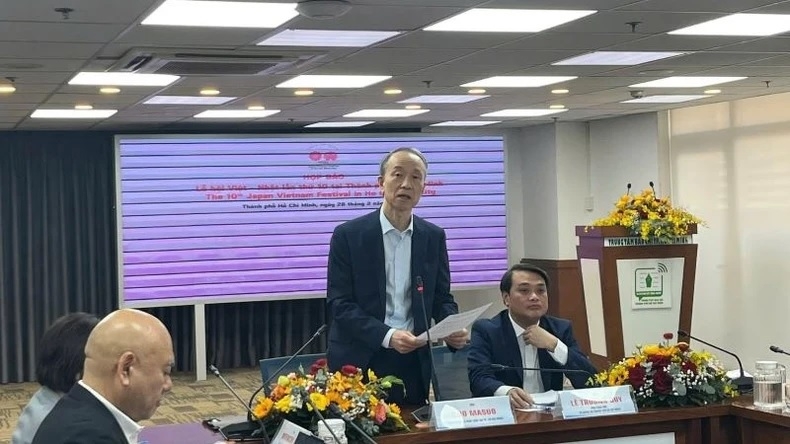 Ono Masuo, Consul General of Japan in Ho Chi Minh City, addresses the event (Photo: baotintuc.vn)