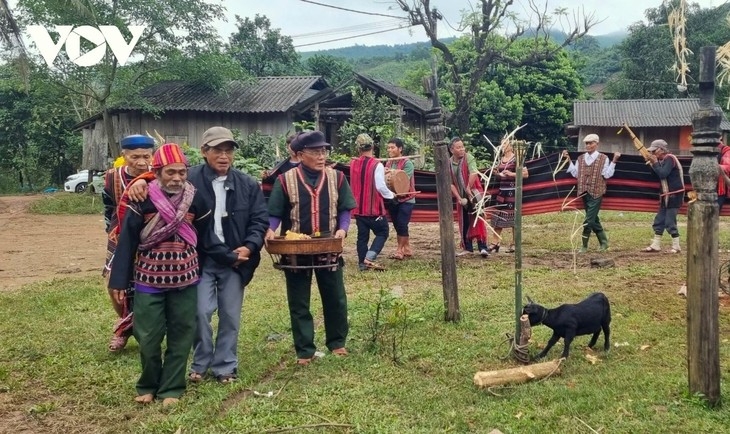 Pa Co people in A Lieng hamlet, Quang Tri province, organize the ceremony to honor their sacred connection with the Mountain God.