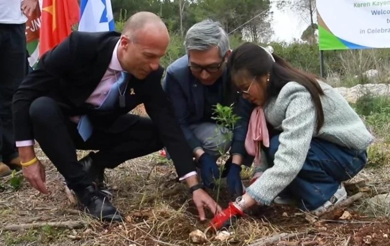 Vietnamese embassy joins Israel’s tree planting festival in Ben Shemen Forest.