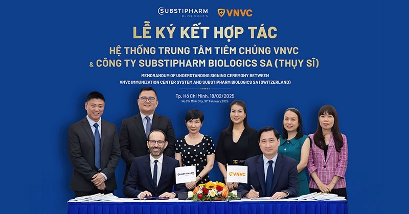 Executives of VNVC and Substipharm Biologics at the MoU signing ceremony. (Photo: VNVC)
