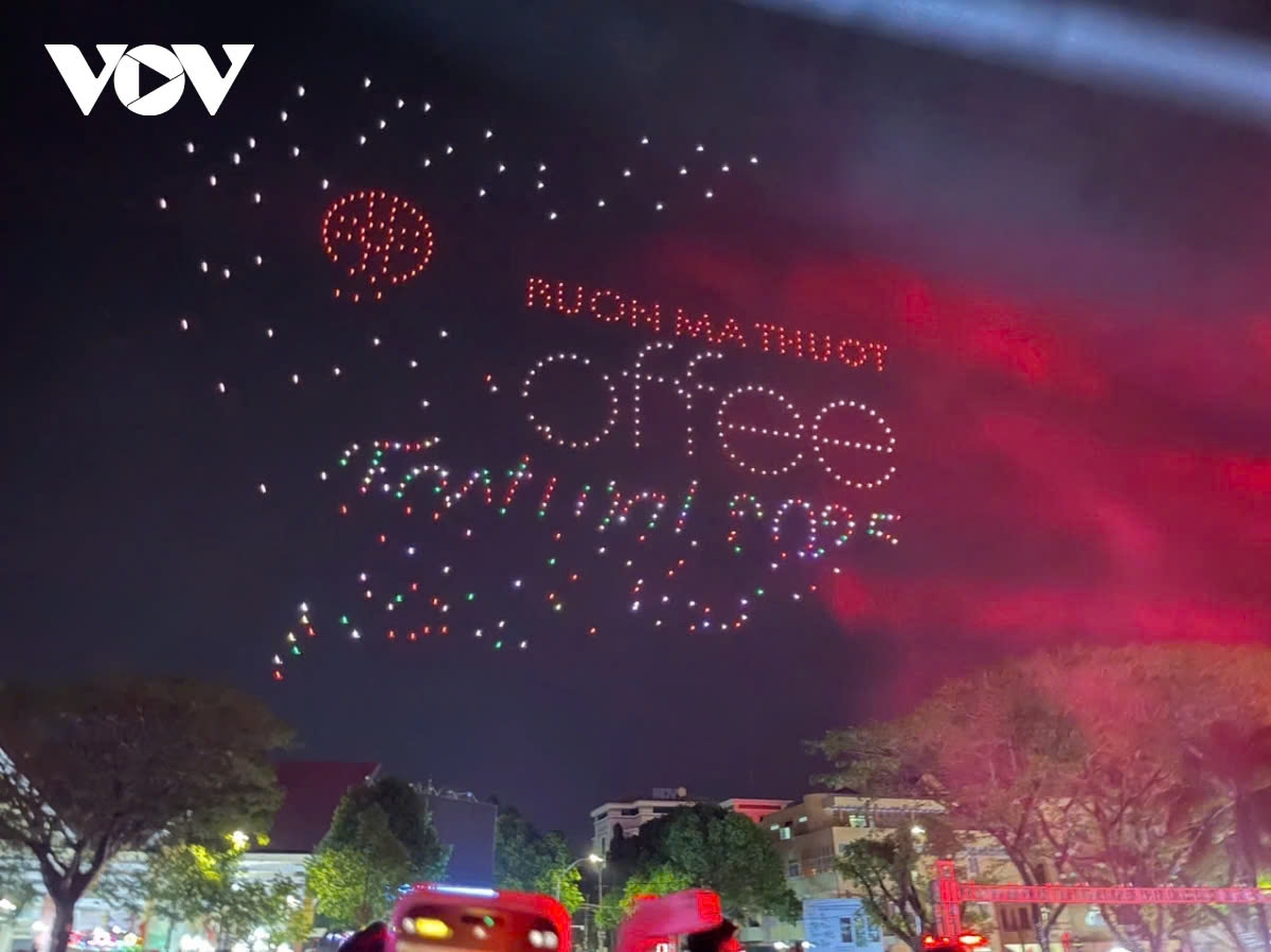 During the two-hour drone light show, spectators are treated to a high-tech spectacle of sound, lights, and artistic performances.