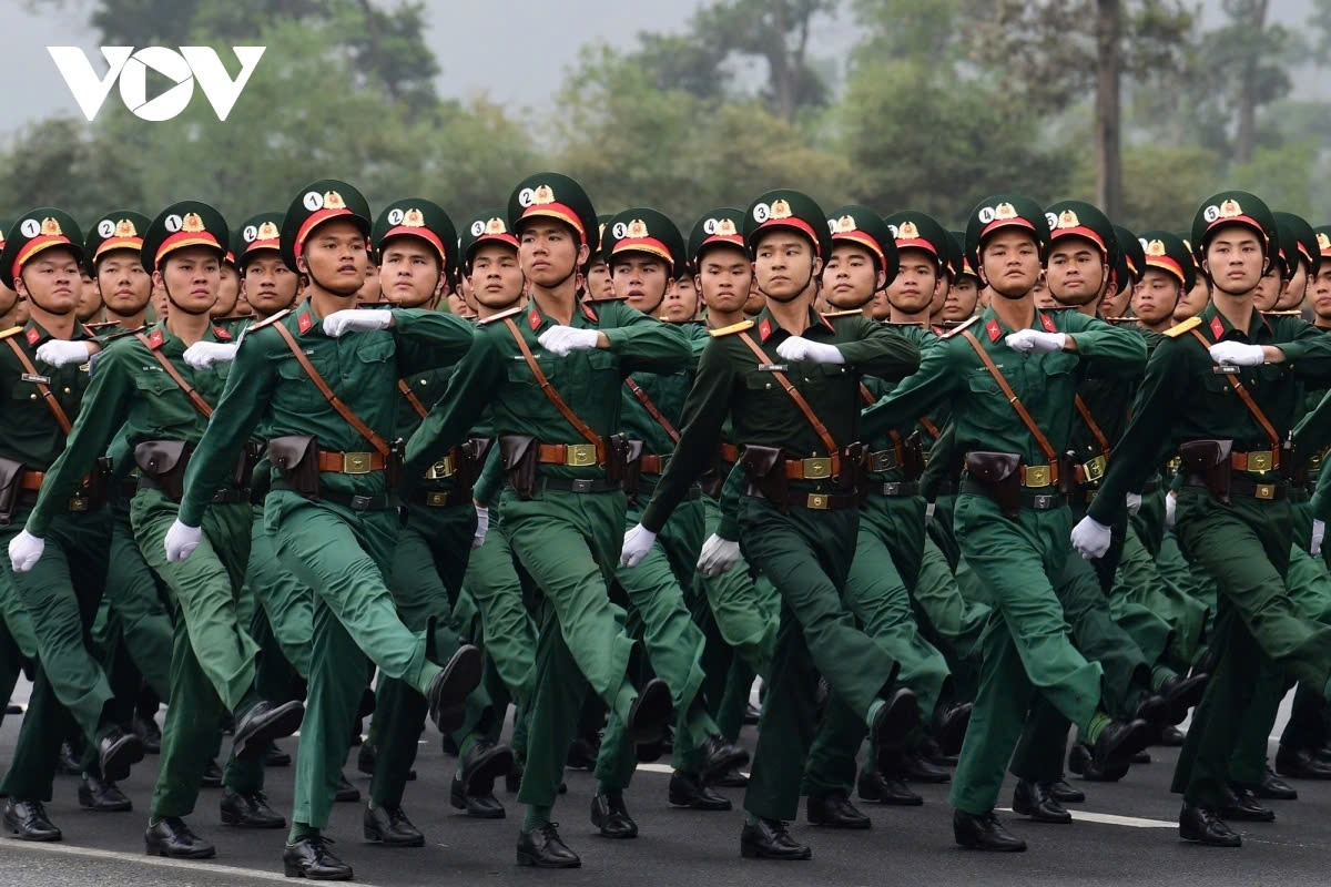 The Army Officer Force is one of the key components participating in military parades and marches during major national commemorative events.
