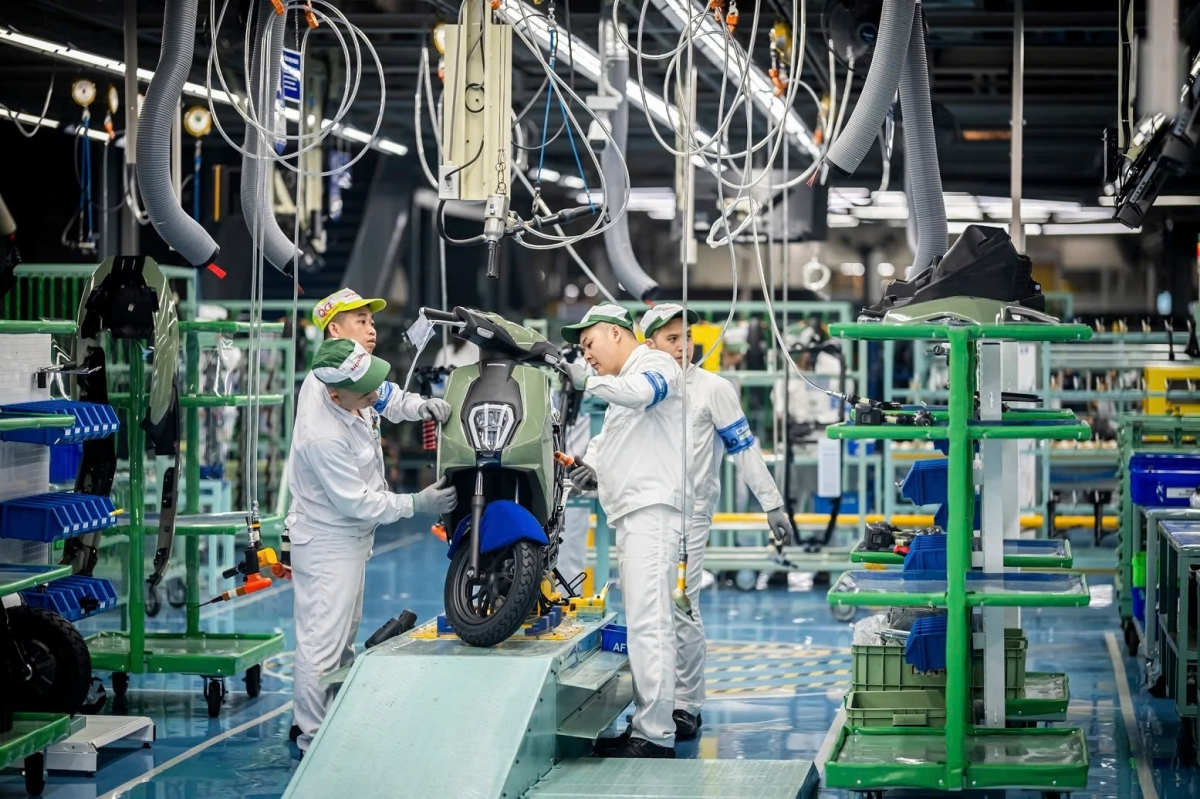 ICON e is assembled at Honda Vietnam production line in Vinh Phuc province. (Photo: Honda Vietnam)