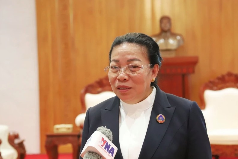 Secretary of the LPRP Central Committee and Vice President of the Lao National Assembly Sounthone Xayachak (Photo: VNA)