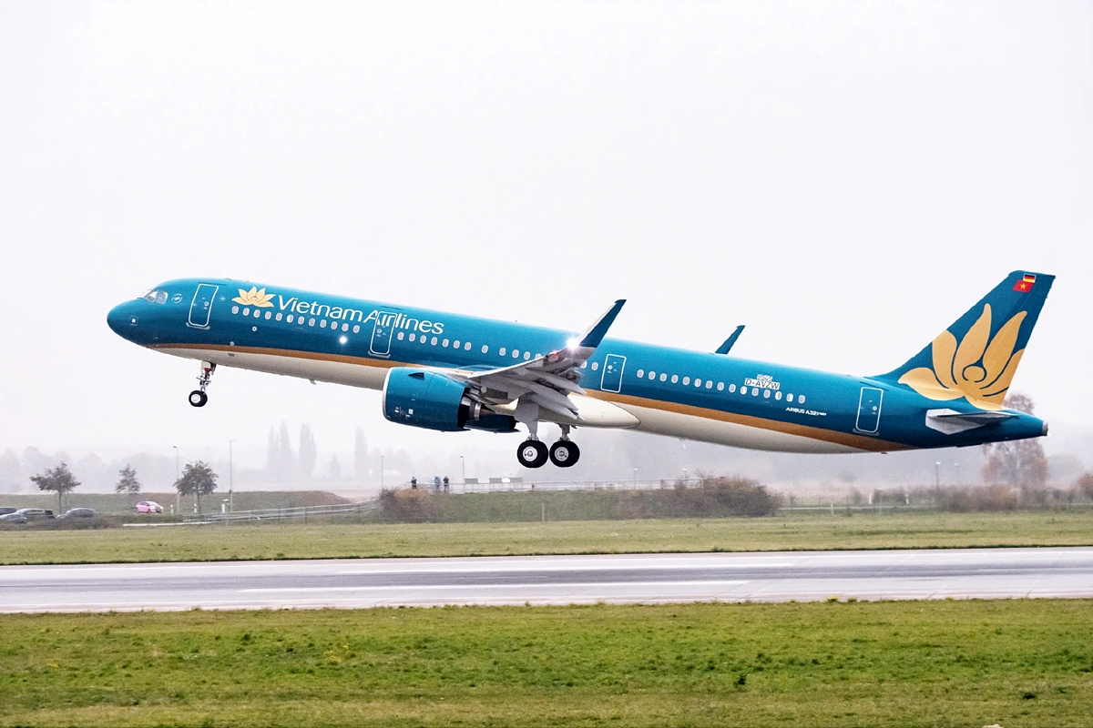 Vietnam Airlines resumes Hong Kong (China) - Ho Chi Minh City route, using Airbus A321 from March 30, 2025. (Photo: Vietnam Airlines)