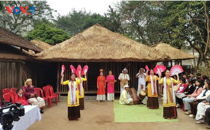 A Cham house built a the Vietnam Ethnology Museum in Hanoi (Photo: Ngoc Anh/VOV5)