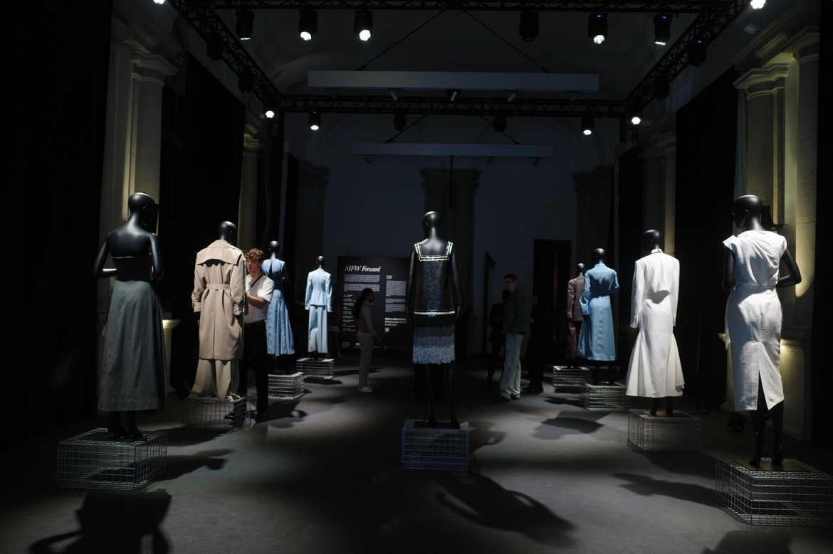 Designer Phan Dang Hoang, 25, exhibits his latest collection "ZigZag", which is inspired from traditional materials such as Dó paper, at Milan Fashion Week Fall/Winter 2025 held in Italy.