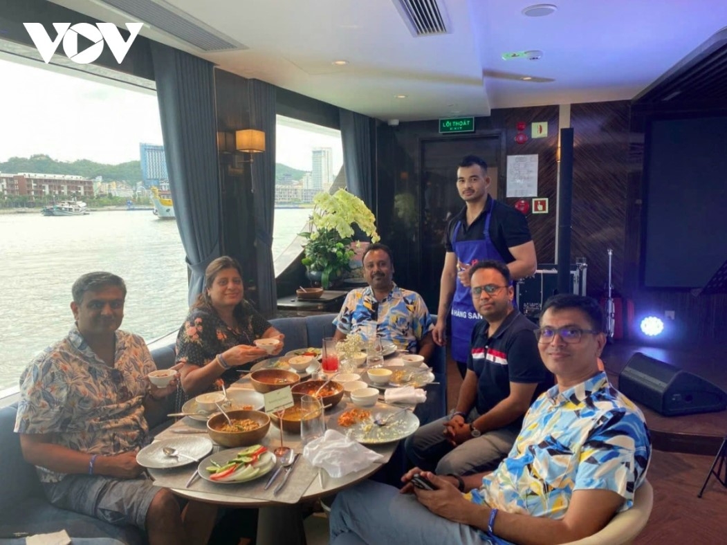 Indian tourists visit Ha Long Bay in 2024.