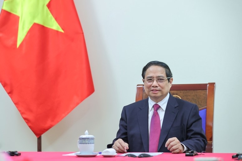 PM Pham Minh Chinh holds phone talks with his New Zealand counterpart on bilateral ties and regional, international issues. (Photo: VGP)