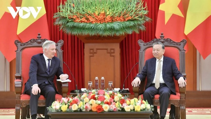 Party General Secretary To Lam hosts King Philippe of Belgium