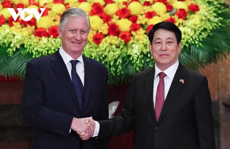 President Luong Cuong and King Philippe of Belgium