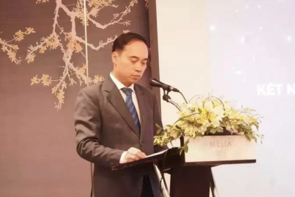 Dao Viet Anh, Head of the International Relations Department at the Vietnam Trade Promotion Agency, speaks at the conference. (Photo: VNA)