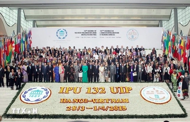 Vietnam hosts the 132nd IPU Assembly in Hanoi in 2015 under the theme “Sustainable Development Goals: Turning Words into Action." (Photo: VNA)