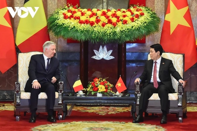 The two leaders discuss key directions to further deepen the traditional friendship between Vietnam and Belgium