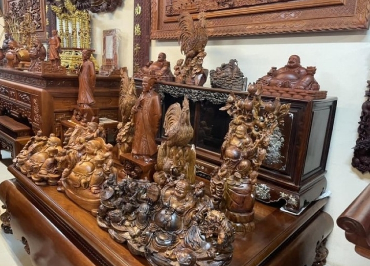 Wood products of Van Diem craft village are exquisite. (Photo: lamgiau.laodongthudo.vn)