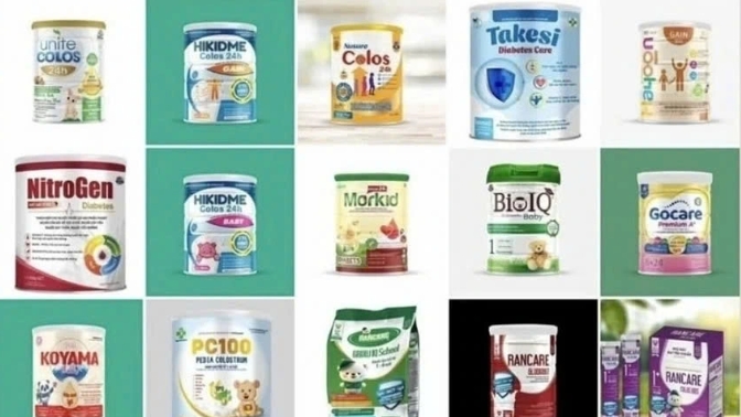 Several counterfeit milk products