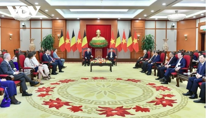 General Secretary To Lam shared with King Philippe Vietnam’s nearly 40-year achievements in renewal and socio-economic development.