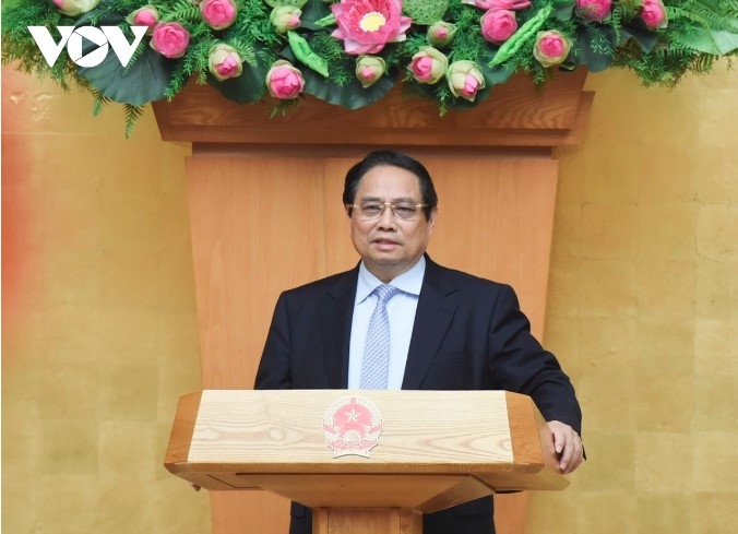 Prime Minister Pham Minh Chinh speaks at the session