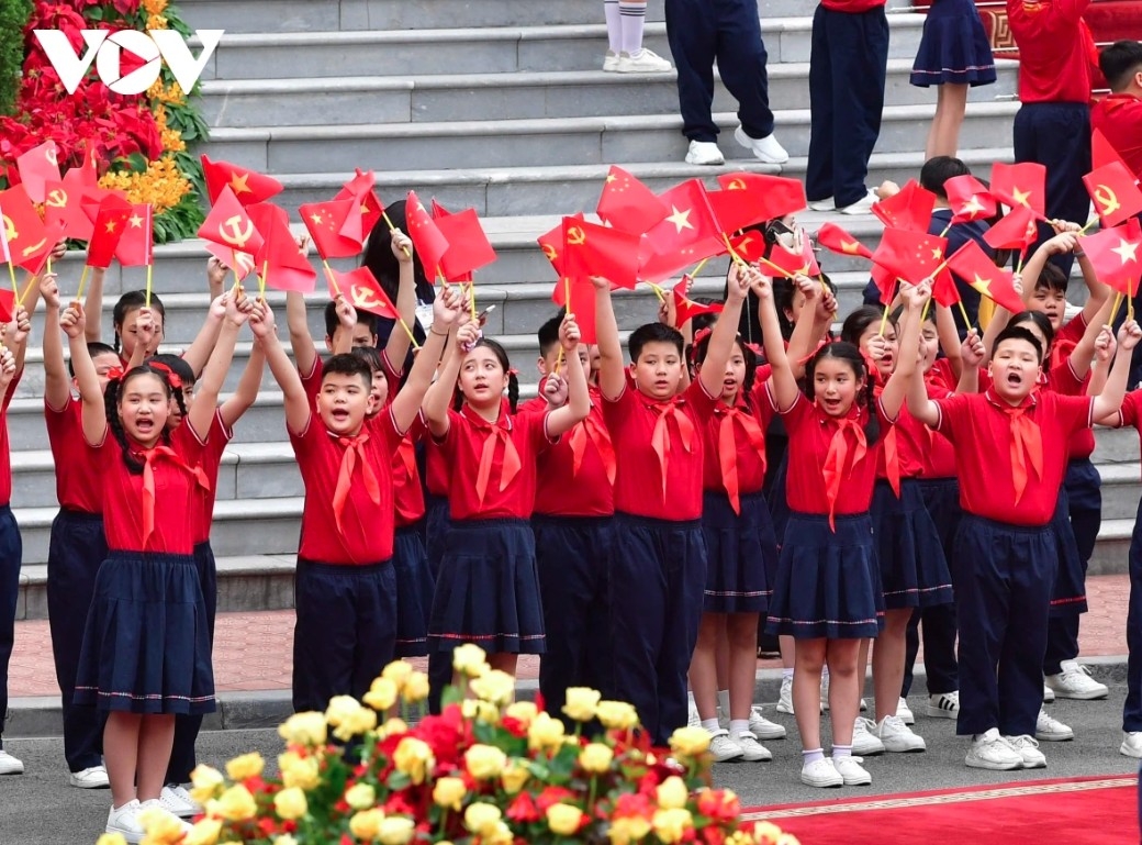 Overvew of the Presidential Palace before the official welcome ceremony for General Secretary and President Xi Jinping