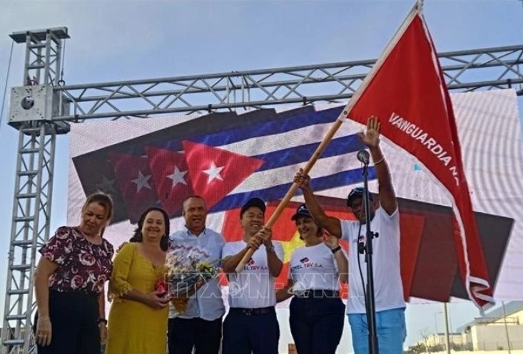Representatives of Thai Binh Global at the event