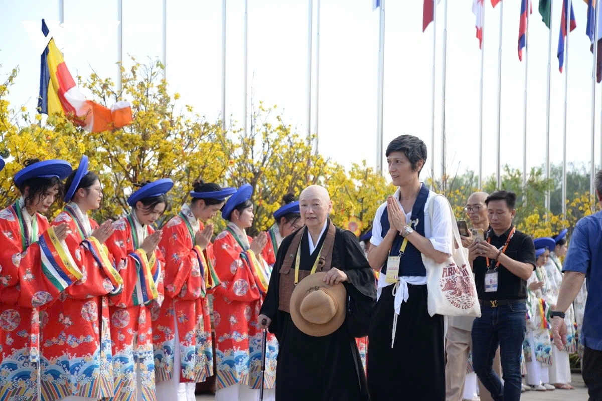 In the photo, a Japanese monk attending the Vesak 2025 opening ceremony.