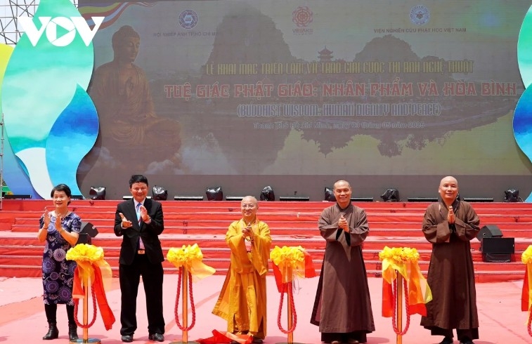 At the opening ceremony of the Buddhist Cultural Festival