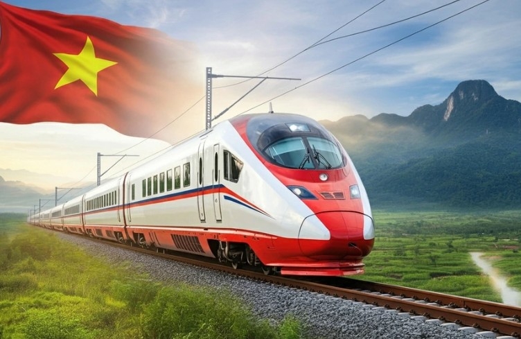 Digital rendering of the North–South high-speed railway created by AI