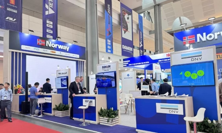 Vietship 2025 features nearly 200 booths from over 100 exhibitors, half of them from Vietnam and the rest from countries like Norway and the Netherlands