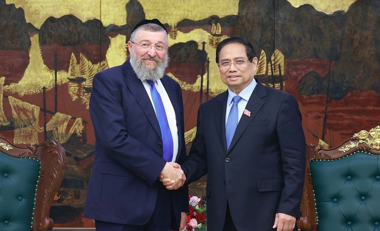 Prime Minister Pham Minh Chinh receives Israeli Minister of Labour Rabbi Yoav Ben Tzur (Photo:VGP)