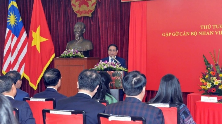 PM Pham Minh Chinh speaks at the meeting with the Vietnamese community in Malaysia
