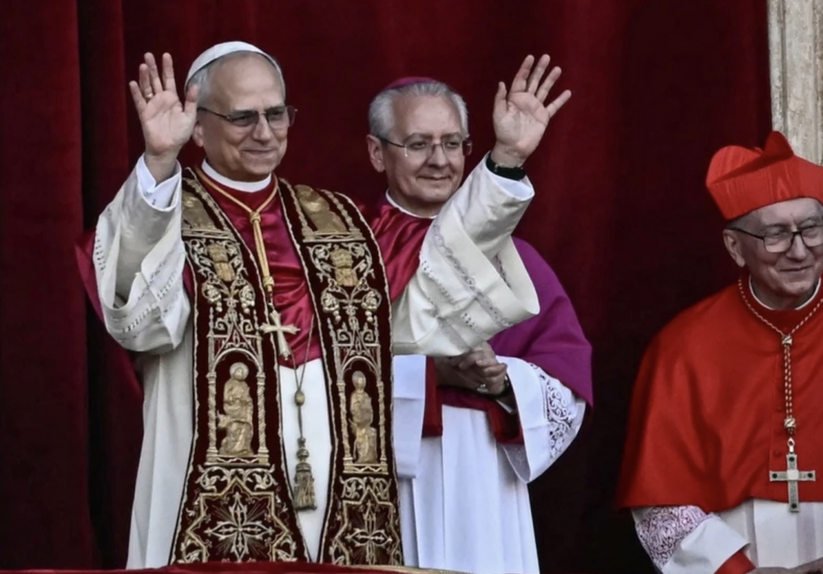 Pope Leo XIV from the balcony of St. Peter's Basilica on May 8. (Photo: AFP)
