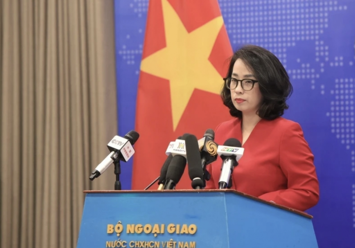 Spokesperson of the Ministry of Foreign Affairs Pham Thu Hang at the regular press briefing on May 29 afternoon. (Photo: VNA)
