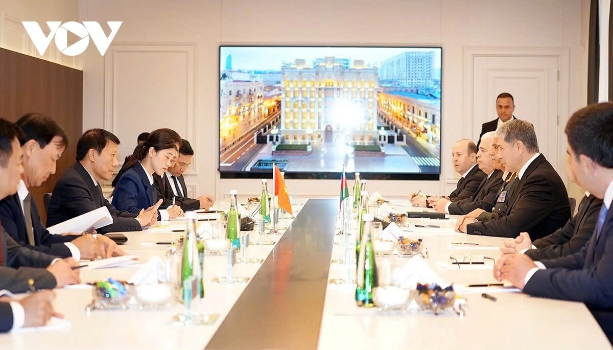 General Luong Tam Quang, Minister of Public Security of Vietnam, and Vilayet Eyvazov, Minister of Internal Affairs of Azerbaijan hold talks in Baku on May 8