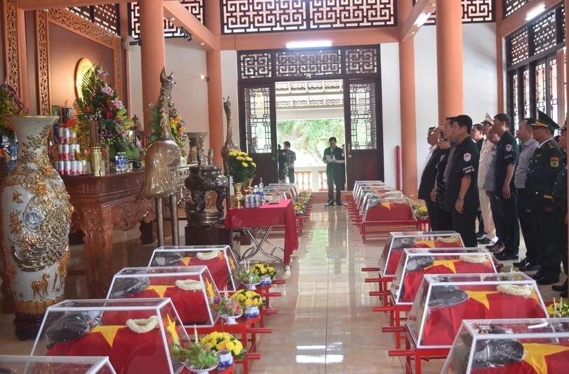 At the memorial ceremony