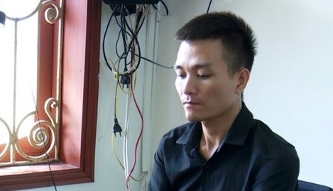 Nguyen Van Cong at the police station (Photo: anninhthudo.vn)