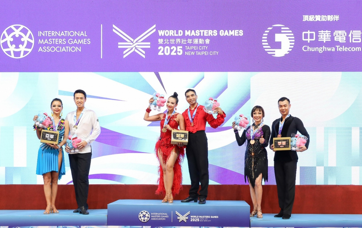 Vietnamese dancers come first in the A Latin Senior 2 category at the 2025 World Masters Games