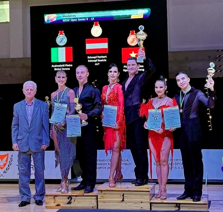 Pham Trung Hoa and Nguyen My Trang receive bronze medals in both Senior I and and Senior II divisions at Cyprus Open 2025